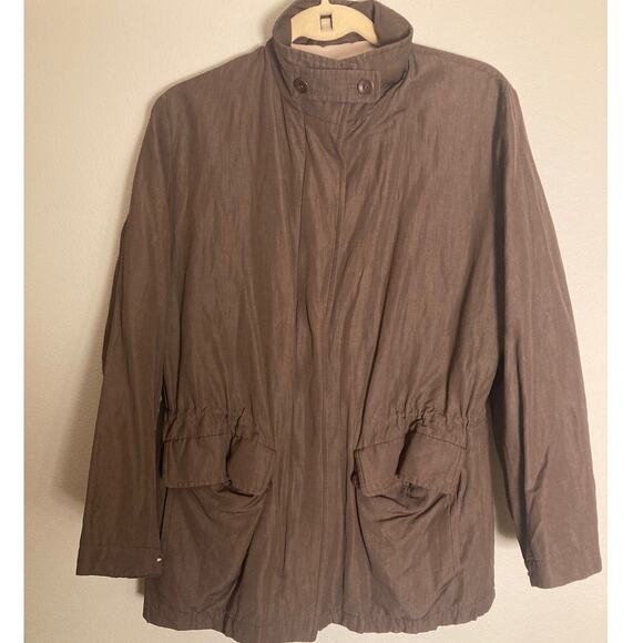 Loro Piana Storm System Brown Mid-length Jacket Luxury Wool/ Linen/ Silk ~ Sz 42 - Picture 8 of 12